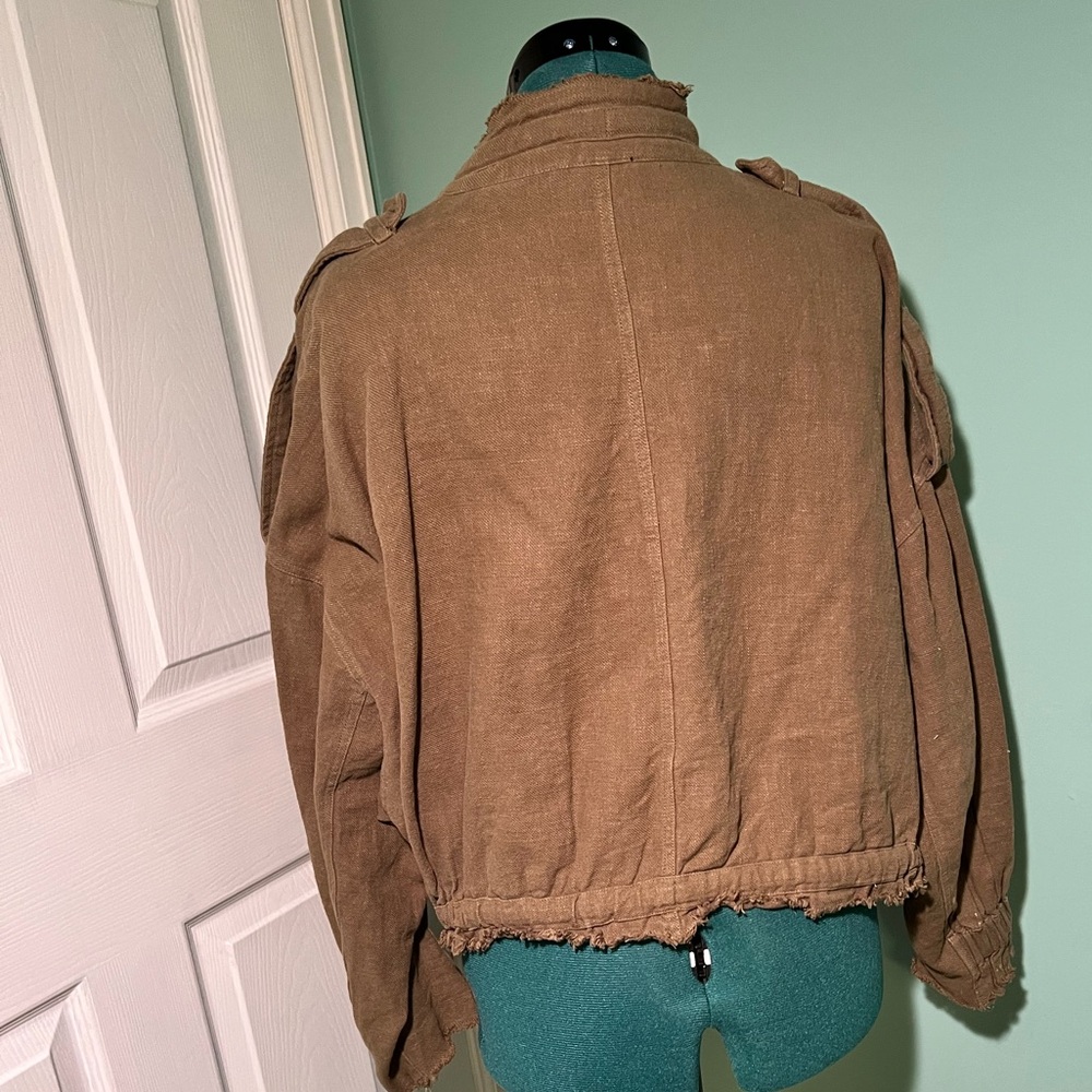 Olive Green Casual Jacket - Picture 3 of 6